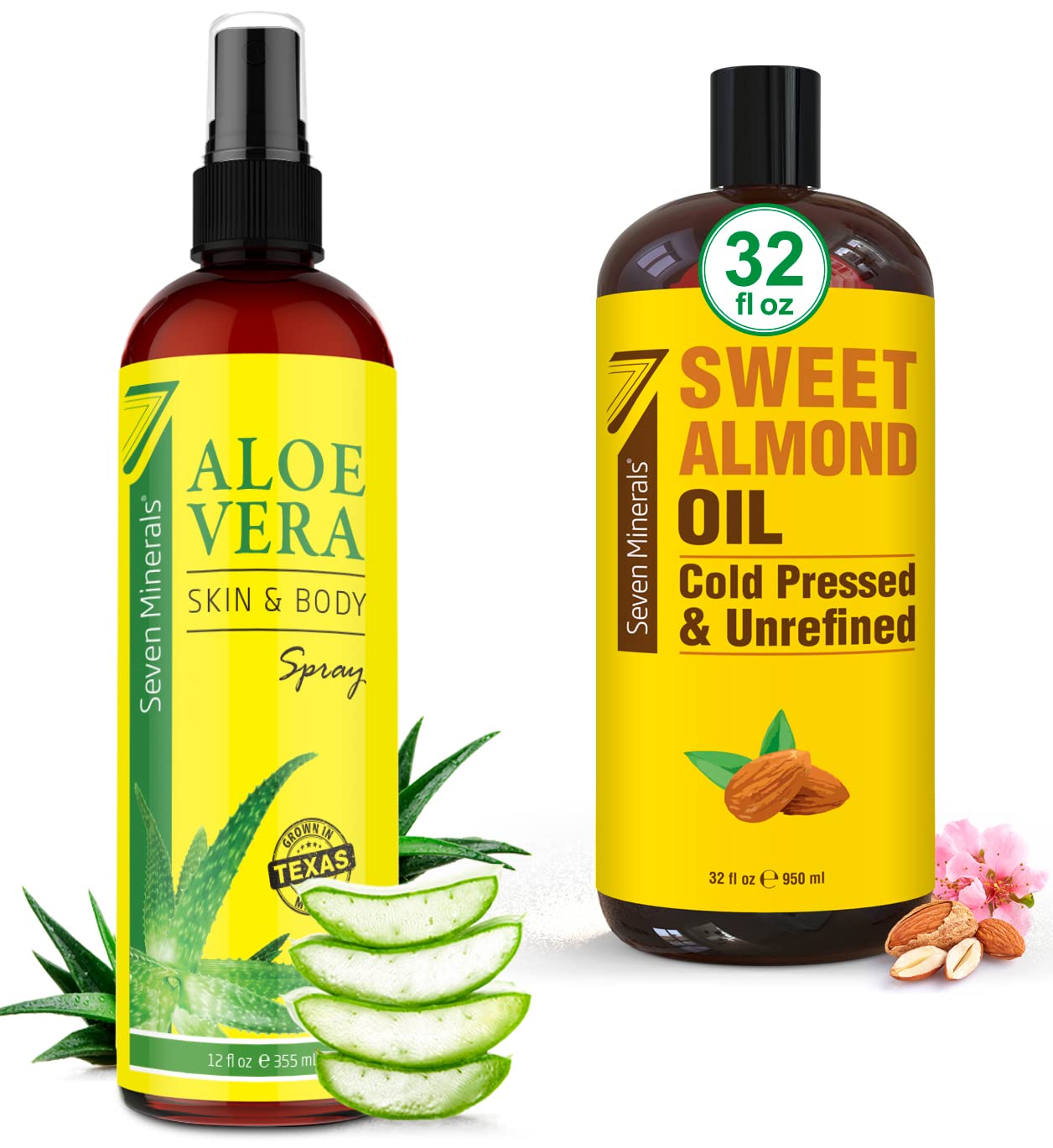 Amazon.com : Seven Minerals Organic Aloe Vera Spray & Sweet Almond