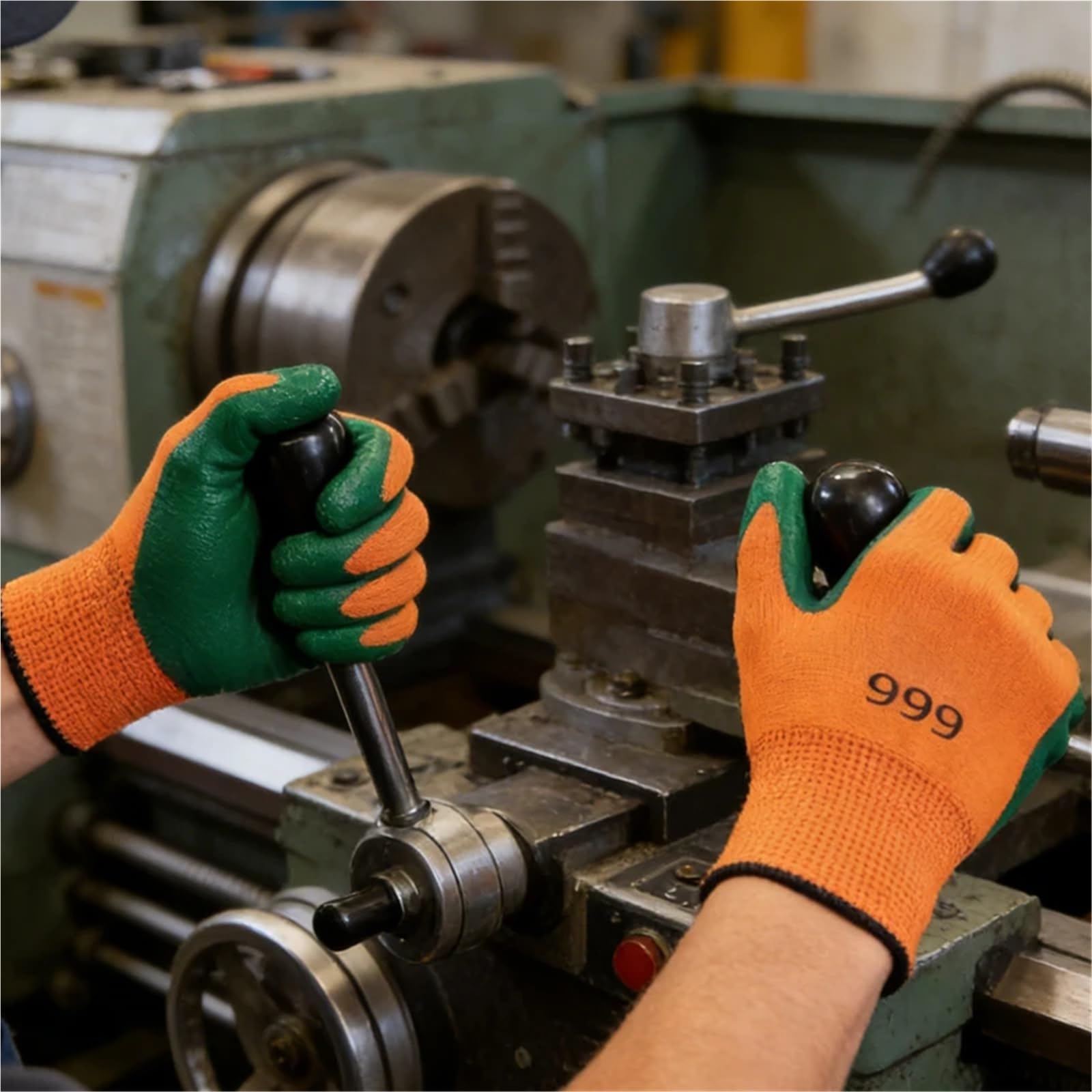 Compatible con guantes de seguridad de látex de nitrilo resistentes a los álcalis, cómodos y suaves for construcción, albañilería, carpintería y trabajos al aire libre