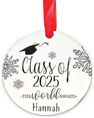 Class Of 2025 Christmas Ornament Personalized Congrats 2024 Ornament Gift Graduate College Graduation High School Graduate 2024 Graduation 2023 2022