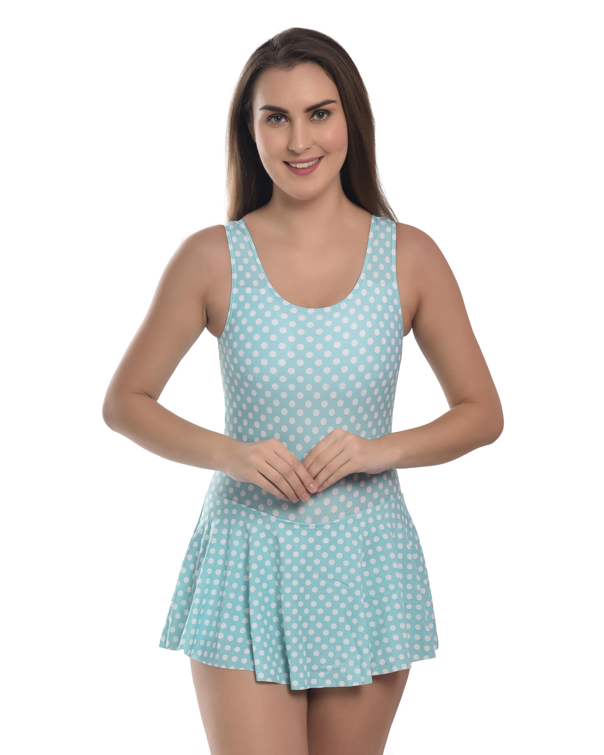 I-Swim Swimming Costume for Womens & Girl's | Size: 2 Extra Large | Material: High GSM Polyester Spandex Fabric | Quick Drying Swim Dress Skin Friendly | Color: Sea Green