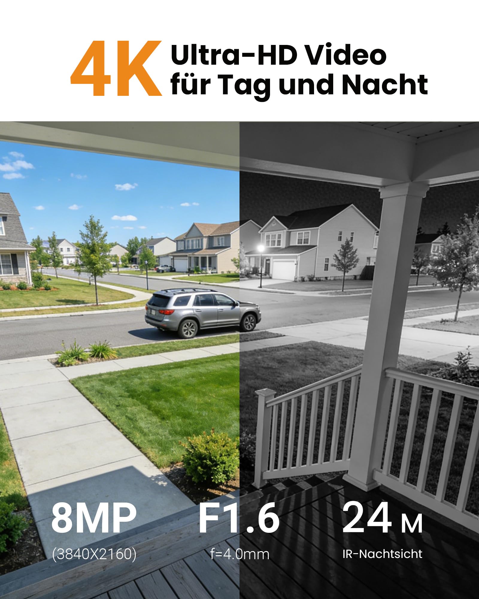 Anlapus 8MP 4K PTZ Überwachungskamera Außen Set mit Audio Kabelgebunden | 8CH DVR 1TB HDD, 4X 360° Schwenken & Neigen Domekameras, KI Mensch-Fahrzeug-Erkennung, 24m IR Nachtsicht, Wasserdicht