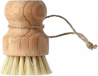 Bamboo Dish Brush, Natural Dish Scrub Brush for Kitchen, Wooden Dish Scrubber, Dish Washing Brush for Dishes, Pots, Pans, ...