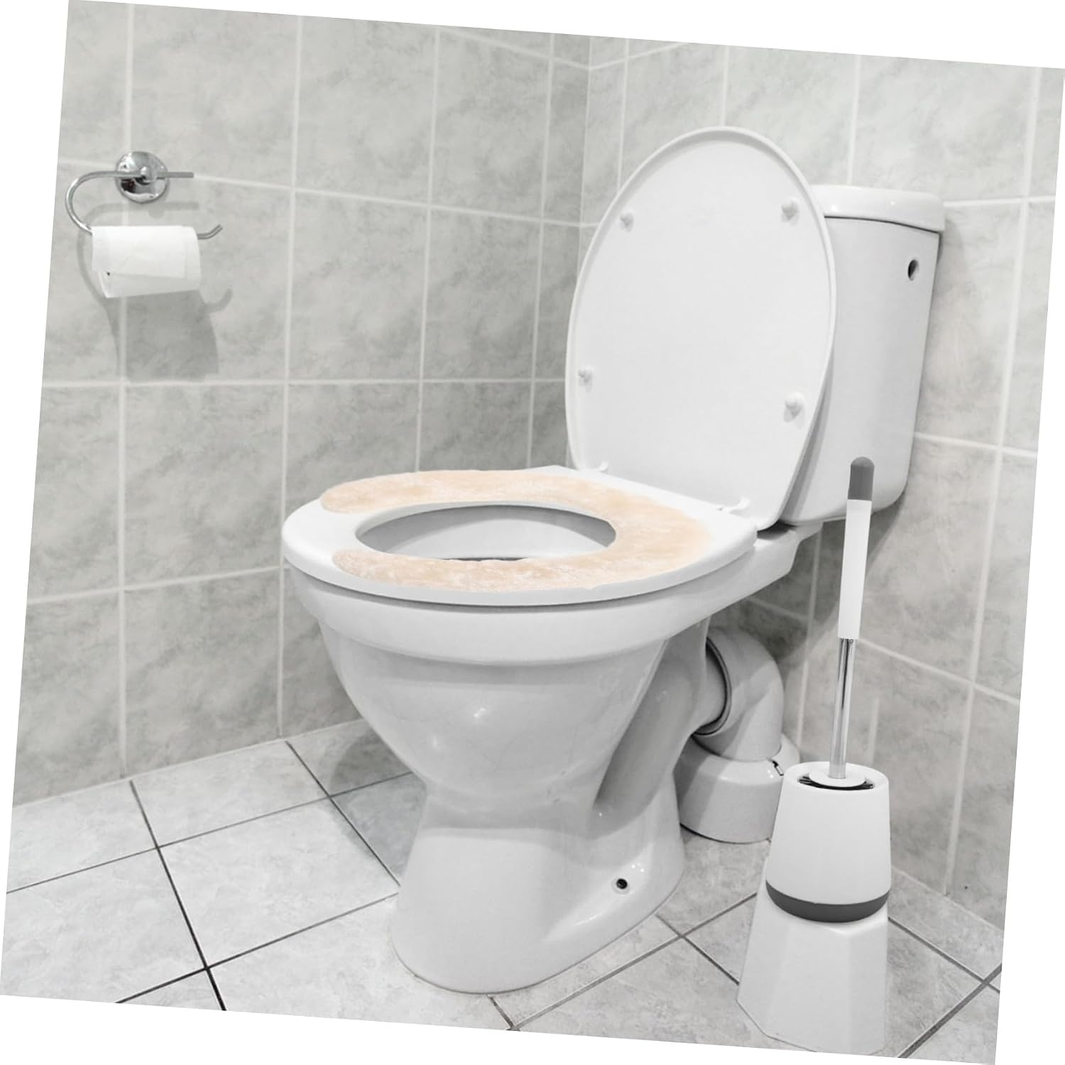 Reusable Toilet Seat Warmer with Soft PU Cushion Easy to Assemble Potty Training Ladder for Boys and Washable Bathroom Cushion Pad for Winter Comfort and Portable Use