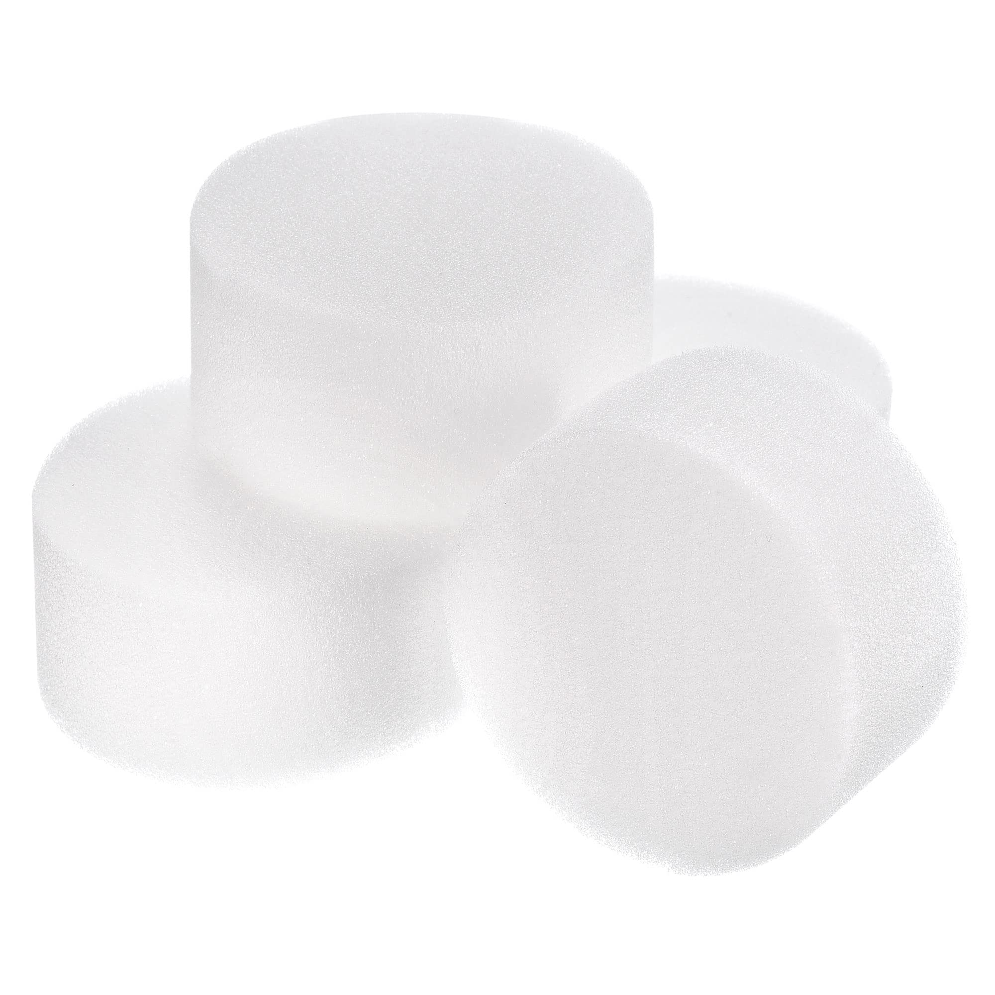 Muiltvoe 50pcs Hydroponic Sponges, 1.57" Growing Media Cylindrical Sponges for Home Vegetable Flower Planting, White
