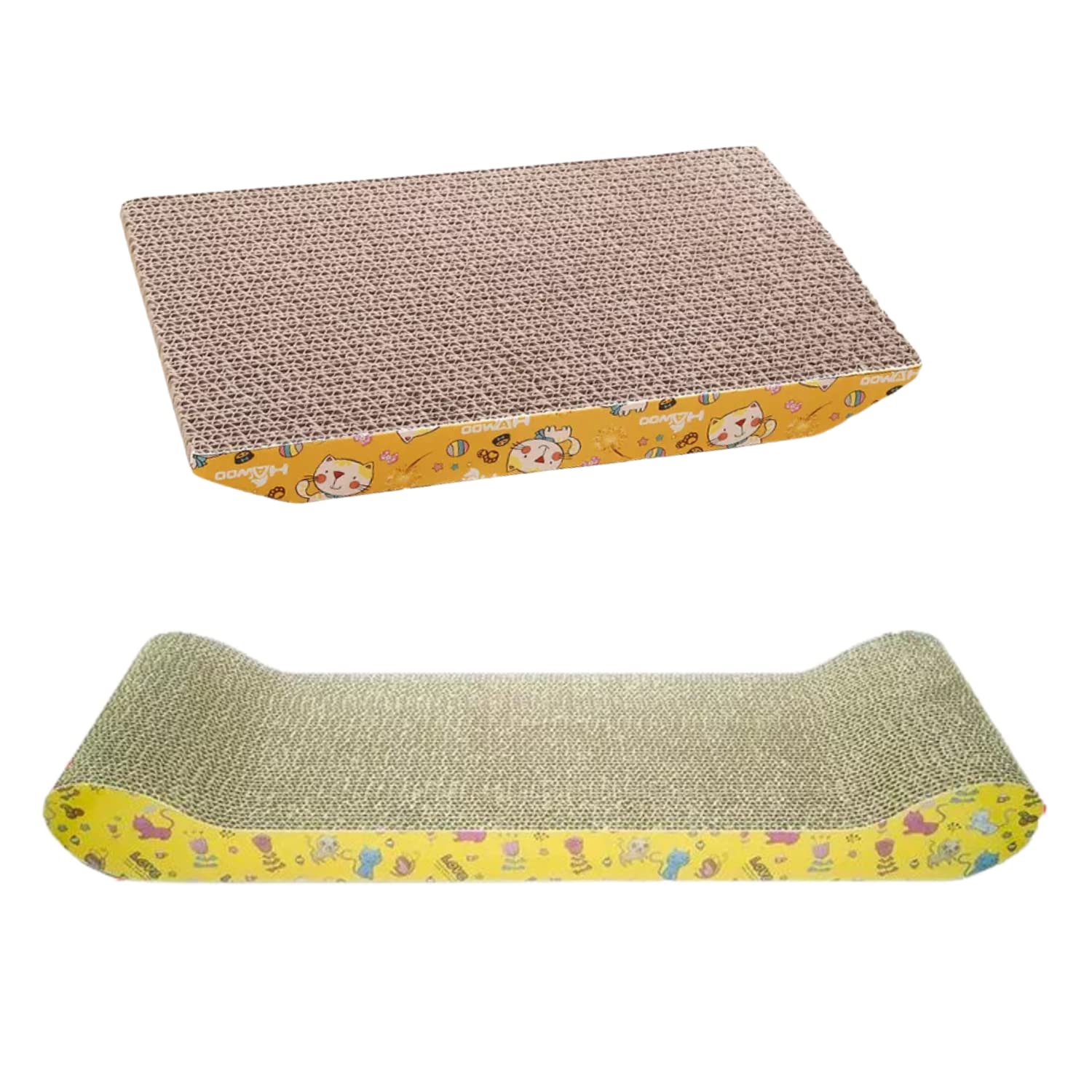 Foodie Puppies Cat Scratcher Combo (Flat and Curve) | Corrugated Scratcher Cardboard with Catnip for Indoor Cats, Kitten for Furniture Protection, Durable Texture Design (B0BN6997K6) Amazon Price History, Amazon Price Tracker