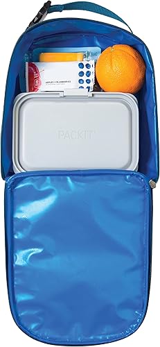 Miniatura 4 de PackIt Lonchera congelable para tiempo de juego, Spaceman, construida con tecnología EcoFreeze, plegable, reutilizable, cierre con cremallera con