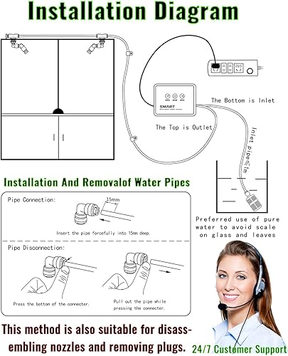 Miniatura 28 de Mister de reptiles automático, sistema silencioso de nebulización de reptiles con temporizador, humidificadores de niebla de reptiles con boquillas