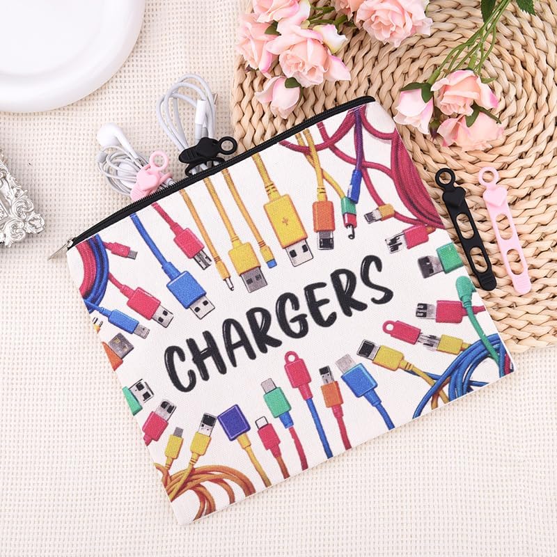 Sisadodo Charging Cable Organizer Travel Bag Toiletry Makeup Cosmetic Bags Medicine Med Toiletry Bag Pouch Diabetic Gifts Bags - Image 5