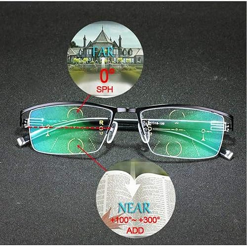 Miniatura 7 de mincl gafas multifocales progresivas gafas de sol de transición gafas de lectura fotocrómicas damas lejos y cerca de doble uso (leopardo azul, +1.25)