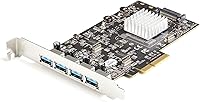 Vista 7 de StarTech. com Tarjeta PCIe USB de 4 puertos - Tarjeta de expansión PCI Express USB de 10 Gbps con 2 controladores - 2 puertos USB-C y 2 puertos
