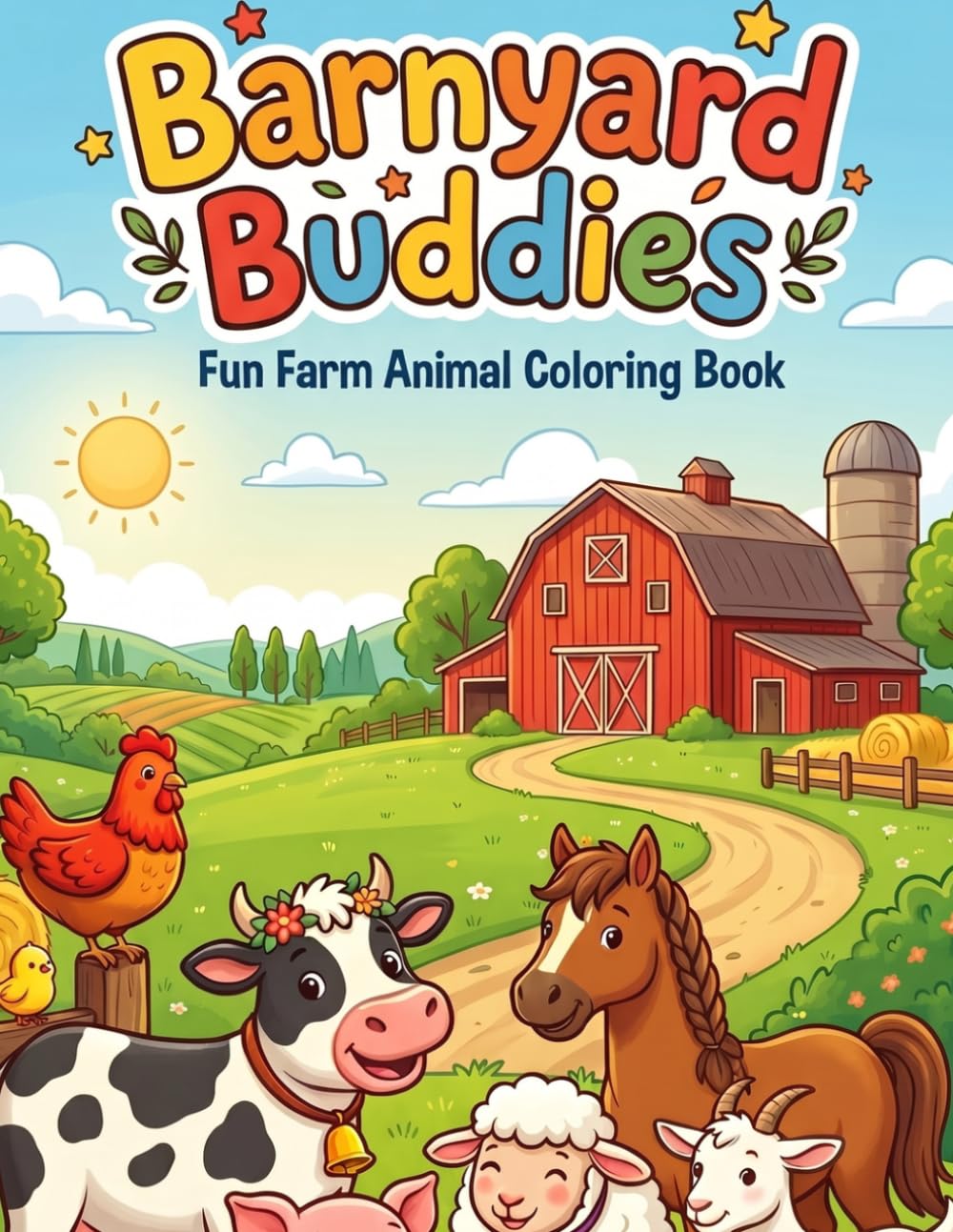 Barnyard Buddies: Fun Farm Animal Coloring Book