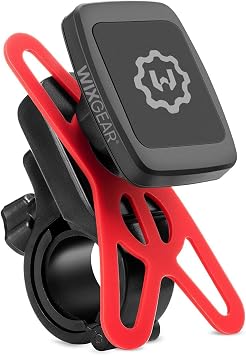 WixGear Manyetik Bisiklet Montajı, Evrensel Manyetik Bisiklet ve Motosiklet Gidonu Telefon Tutucu Cep Telefonları ve GPS için Hızlı Hızlı Hızlı Geçme Teknolojisi, Manyetik Bisiklet Telefon Tutacağı