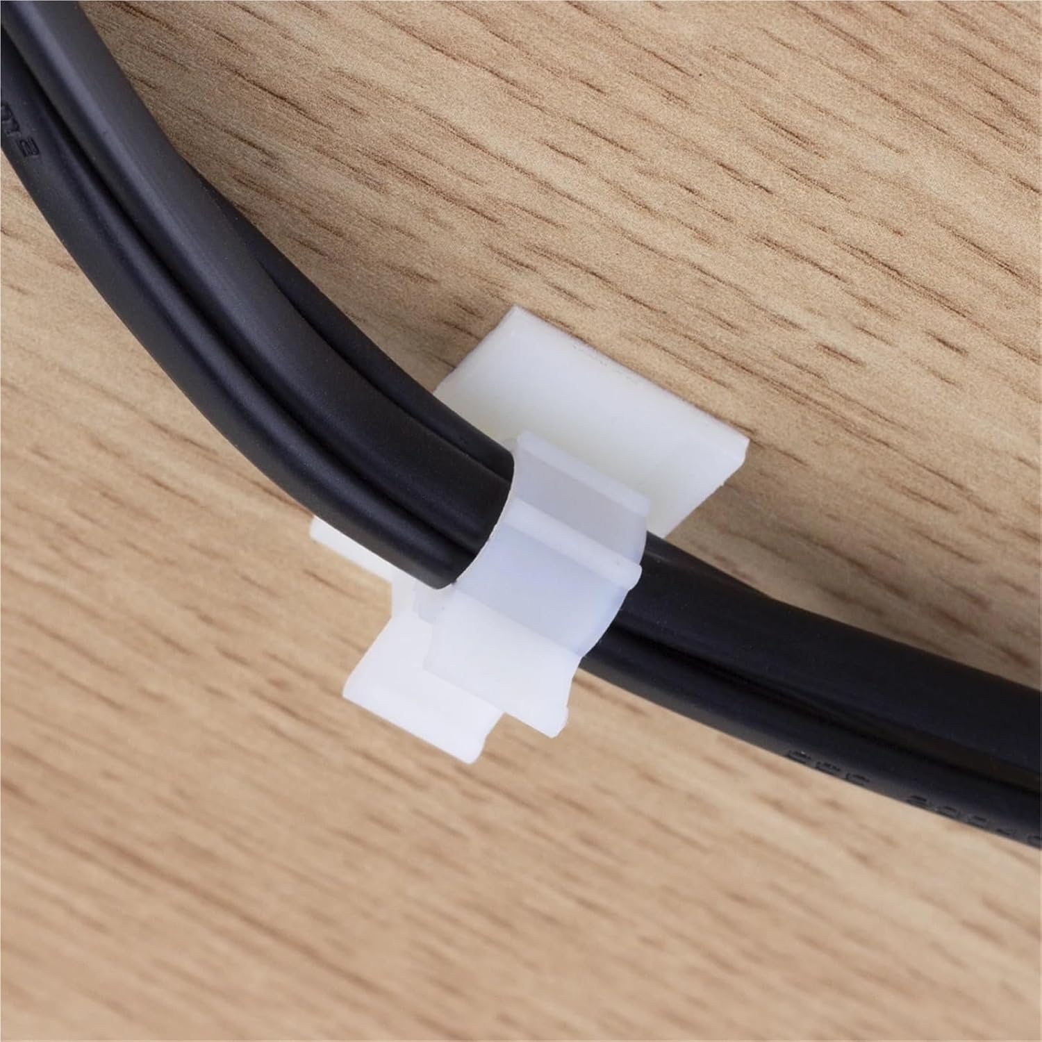 Cable Clips 30pcs Lot Adjustable Self-Adhesive Wire Cable Ties Mounts Clamp for Nightstand, Office, Desk(Black)