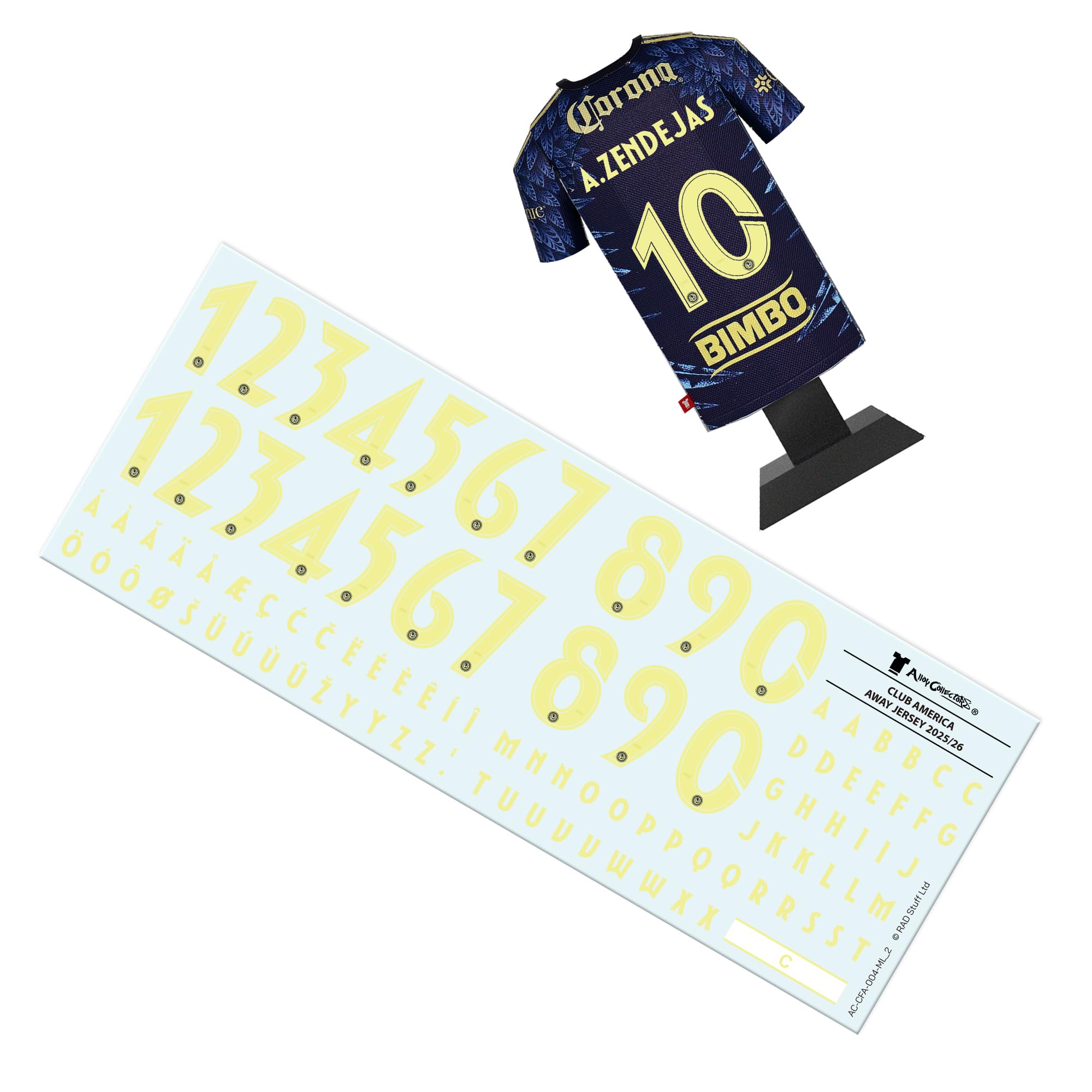 Club America Home Away Retro Metal Football Shirt - Image 4