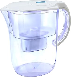EHMUltra Premium Alkaline Water Filter Pitcher - 3.8L, Activated Carbon Filter- BPA Free, Healthy, Clean, & Toxin-Free Mineralized Alkaline Water in Minutes- Up to 9.5 pH-2023 (White)