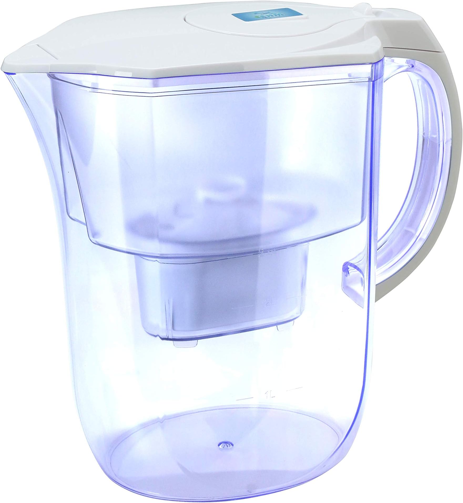 Ehm Ultra Premium Alkaline Water Filter Pitcher - 3.8L, Activated Carbon Filter- BPA Free, Healthy, Clean, & Toxin-Free Mineralized Alkaline Water in Minutes- Up to 9.5 pH-2021 (White)