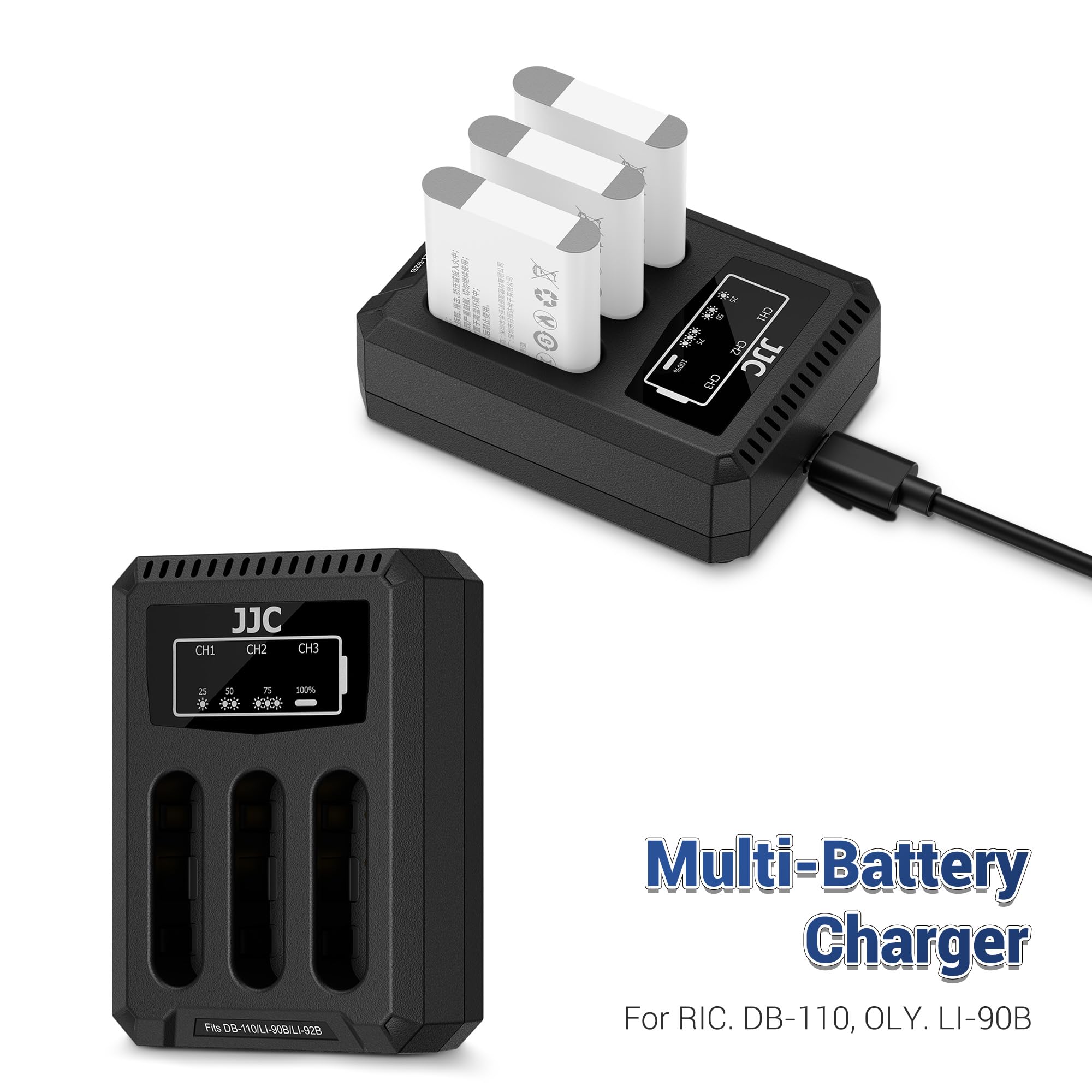 RICOH gr3x hdfバッテリー3つ Amazon.com: JJC DB-110 Battery Charger USB Multi-Slot for Ricoh GR