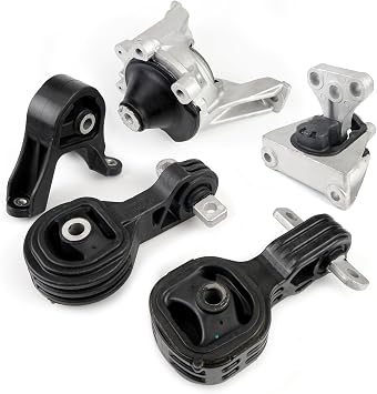 Engine Motor & Trans Mount Kit Compatible with Honda CR-V CRV 2007-2011 2.4L L4 Auto Transmission Replace for A4535 A4536 A4595 A4598 A65010 Torque Strut Rod & Differential Mount