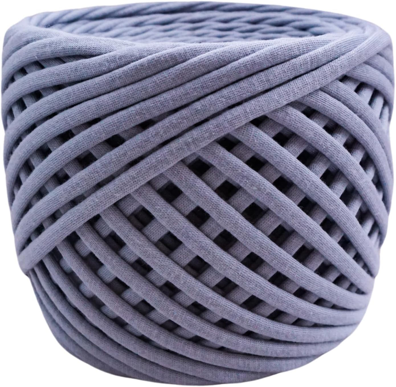 T-Shirt Yarn - Fabric Jersey Yarn for Crocheting, 100 Yards for DIY Bags, Baskets and Home Decor (Grey)