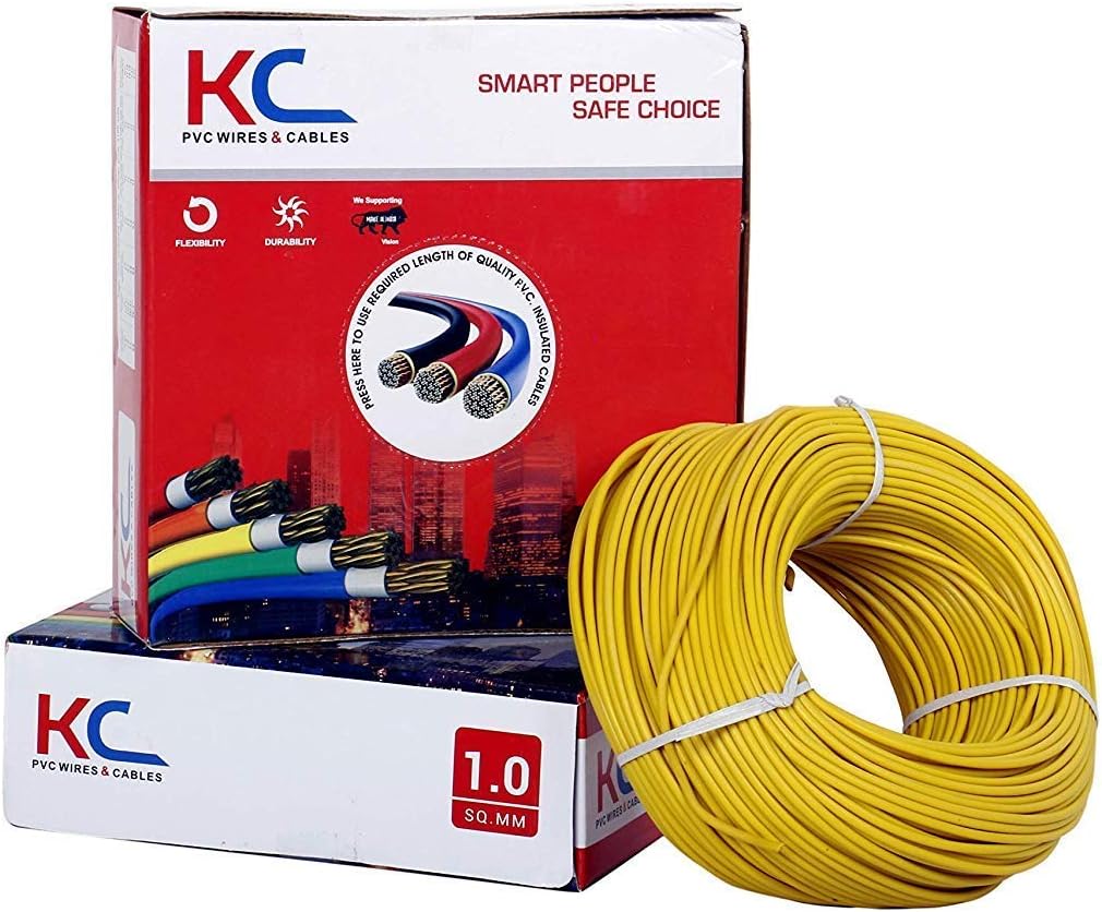 Toran DMAK 1 Sq mm Wire Coil (Yellow, 90 m)