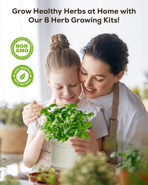 8 Herb Indoor Window Garden Kit – Complete Set with Tools – Unique Gift for Women, Mom, Friend – Birthday, Christmas, Mother's Day – Beginner Gardening Lovers for Kitchen Windowsill by PLANTMEW - Image 5