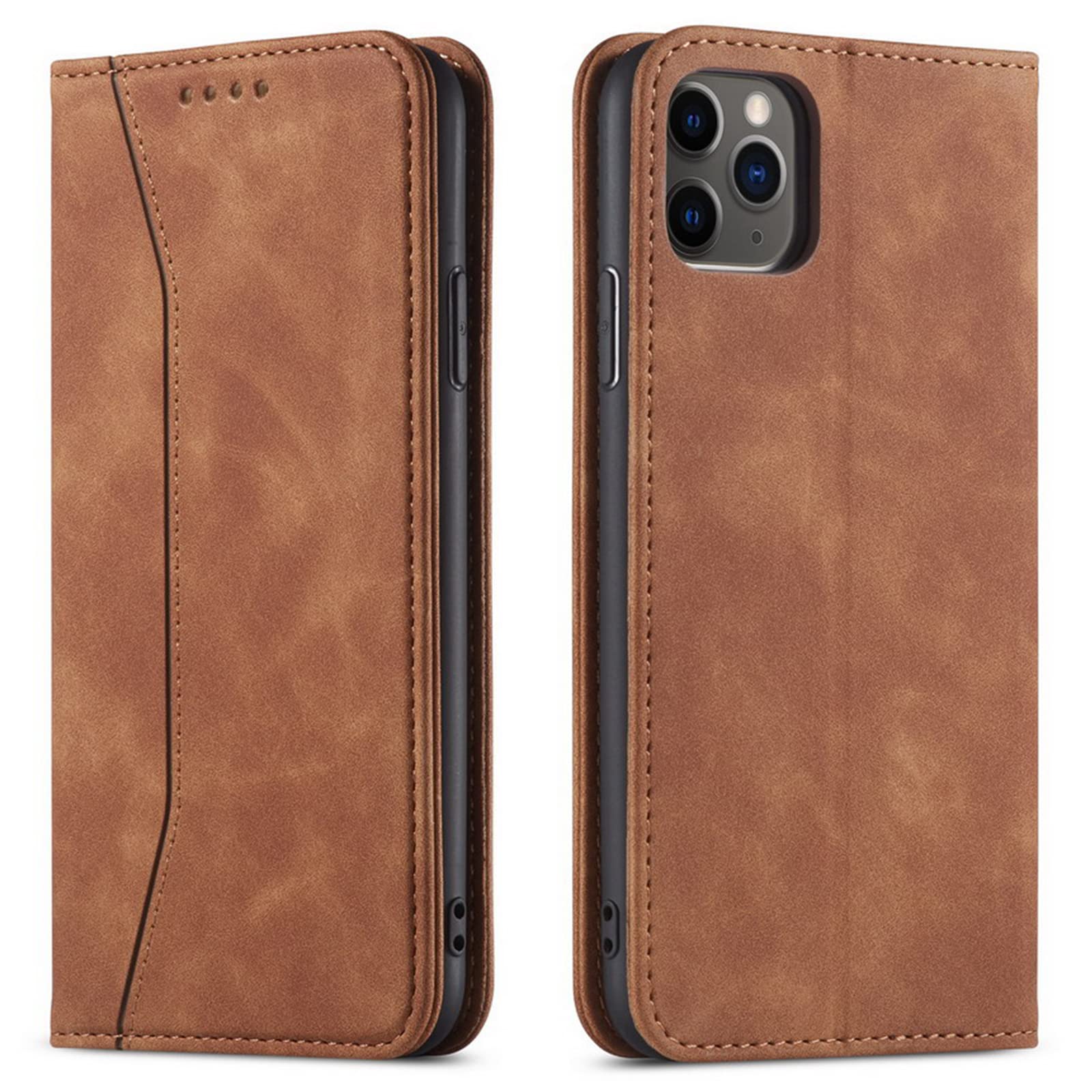 Coque En Cuir PU Effet Daim Compatible Avec Oukitel WP52, Étui à Rabat Magnétique Avec Emplacements Cartes Et Protection Complète (Gris