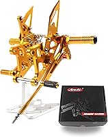 Vista 17 de Arashi (Versión 2.0) Estribos traseros ajustables para Honda CBR1000RR 2004-2007 / CBR600RR 2003-2005 2006 Accesorios para motocicleta Piezas de Oro