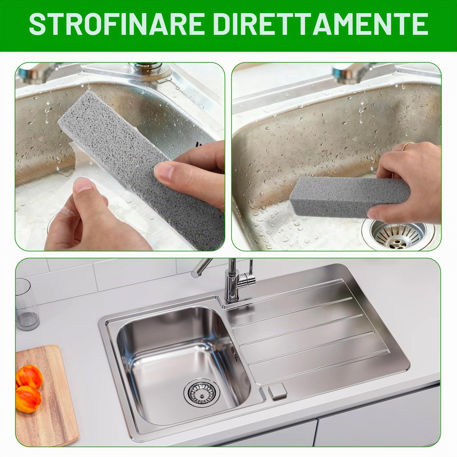 6 Pezzi Pomice Extra Forte – Cleaning Block WC, Blocco Pulente per WC Ceramica Bianca, Strumento Pulizia Bagno e Grill, Pietra Pomice per Piedi
