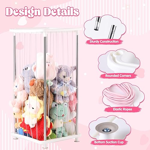 Miniatura 2 de Zoológico de almacenamiento de animales de peluche, organización y almacenamiento de juguetes para niños y niñas, organizador de juguetes de peluche