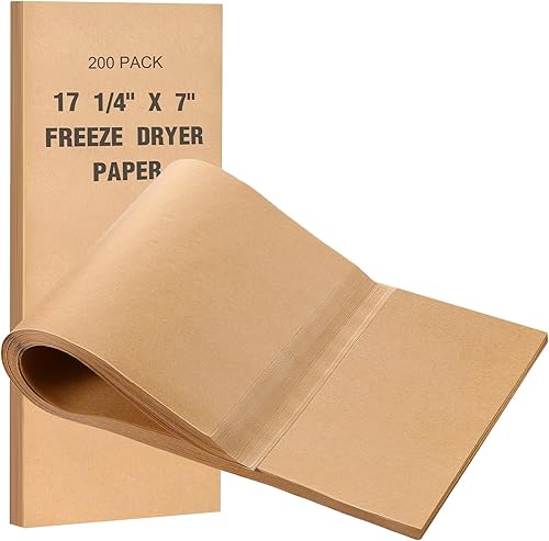 Perkoop Paquete de 200 unidades de papel pergamino para liofilizar, bandejas de papel para bandejas de liofilización, accesorios para bandejas