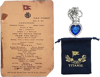 Titanic Necklace, Lunch Menu, and Pouch - Replica