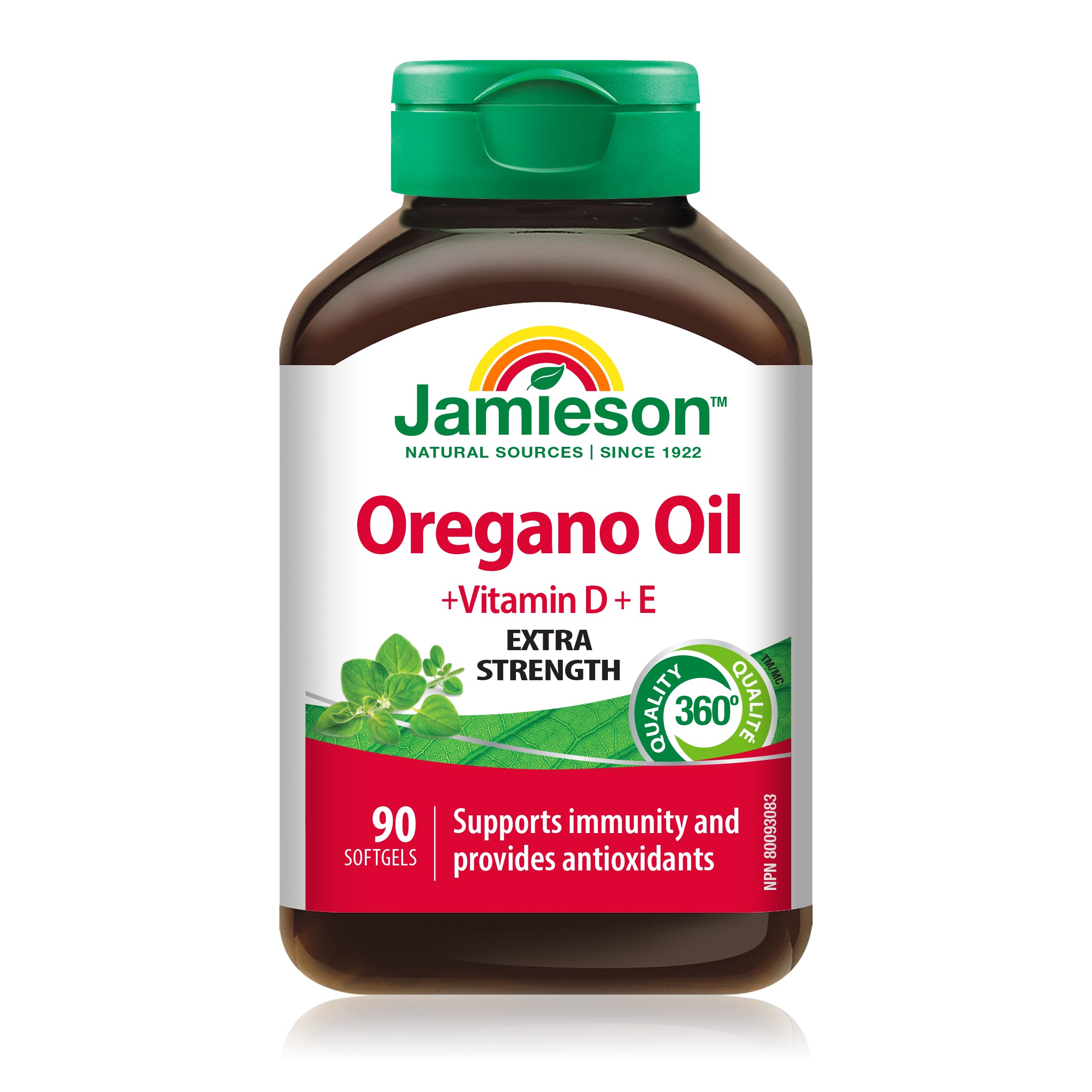 Jamieson Oregano Oil with Vitamin D and Vitamin E, 90 SOFTGELS