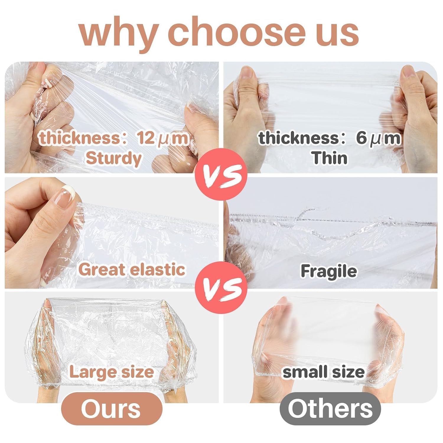MAQIHAN 30 Disposable Shower Caps Large - Thickened Plastic Hair Caps for Deep Conditioning Shower Cap Reusable Waterproof for Women Men Hair Treatment Bath Cap for Long Hair Travel Essentials