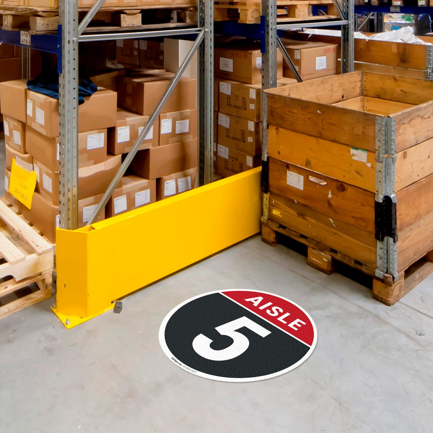 Aisle Five 18x18 inches, Floor Decal Anti-Slip Adhesive Floor Sign Made in USA