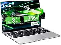Laptop para jogos de 15,6 polegadas, processador N4000, 8 GB de RAM, SSD de 256 GB, notebooks, laptops, tela 1920 x 1080, WiF5, Mini HDMI, Win 11 Pro, laptops para estudantes, trabalho de negócios