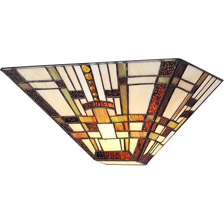 CHLOE Lighting GRAHAM Tiffany-style 1 Light Mission Indoor Wall Sconce 12