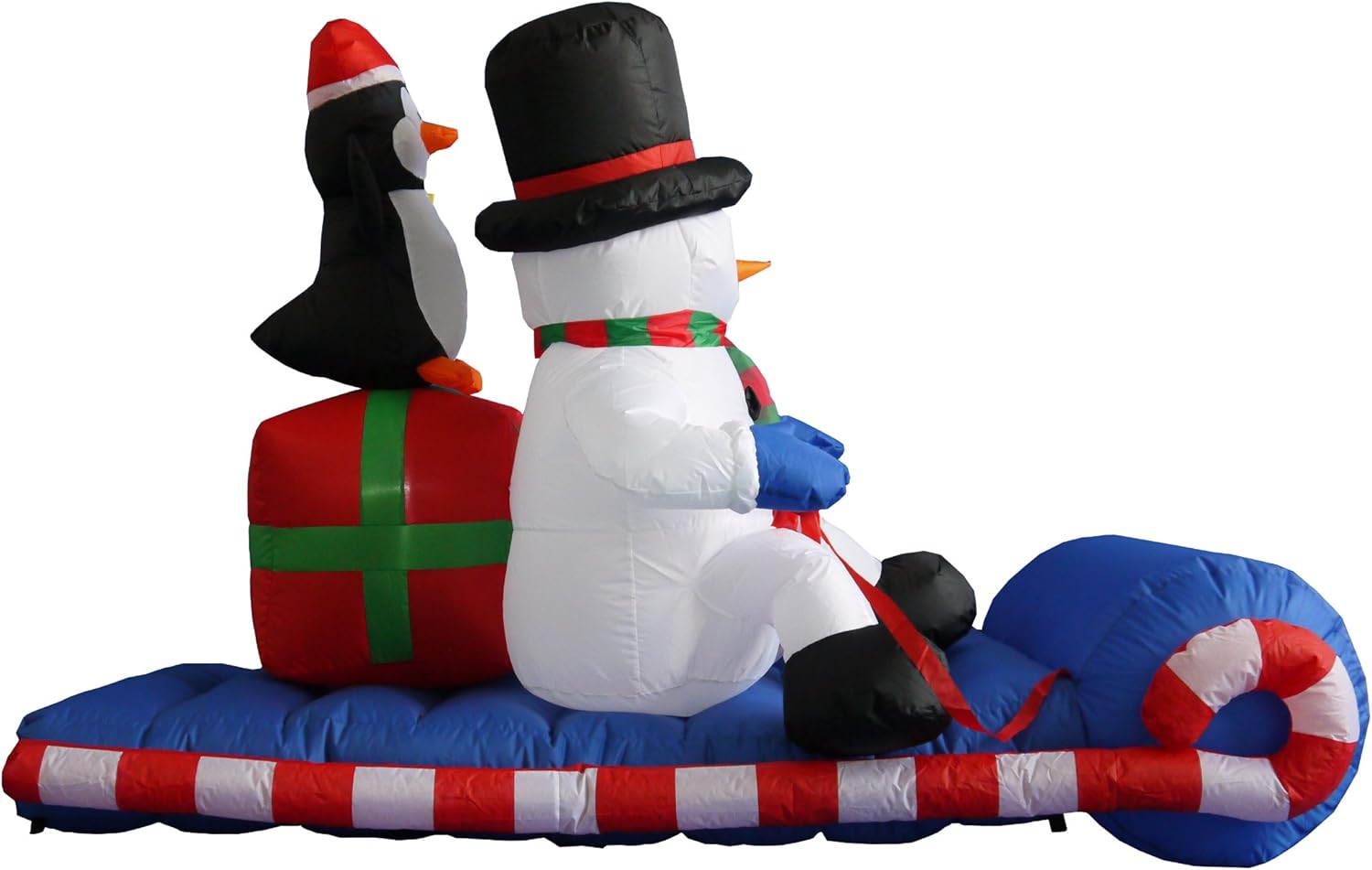6 FT Lighted Christmas Inflatable Snowman with Penguin – Outdoor/Indoor Yard Blow-Up Holiday Decoration with Built-in LED Lights, Fast Self-Inflating Blower & Durable Weather-Resistant Polyester - Image 4
