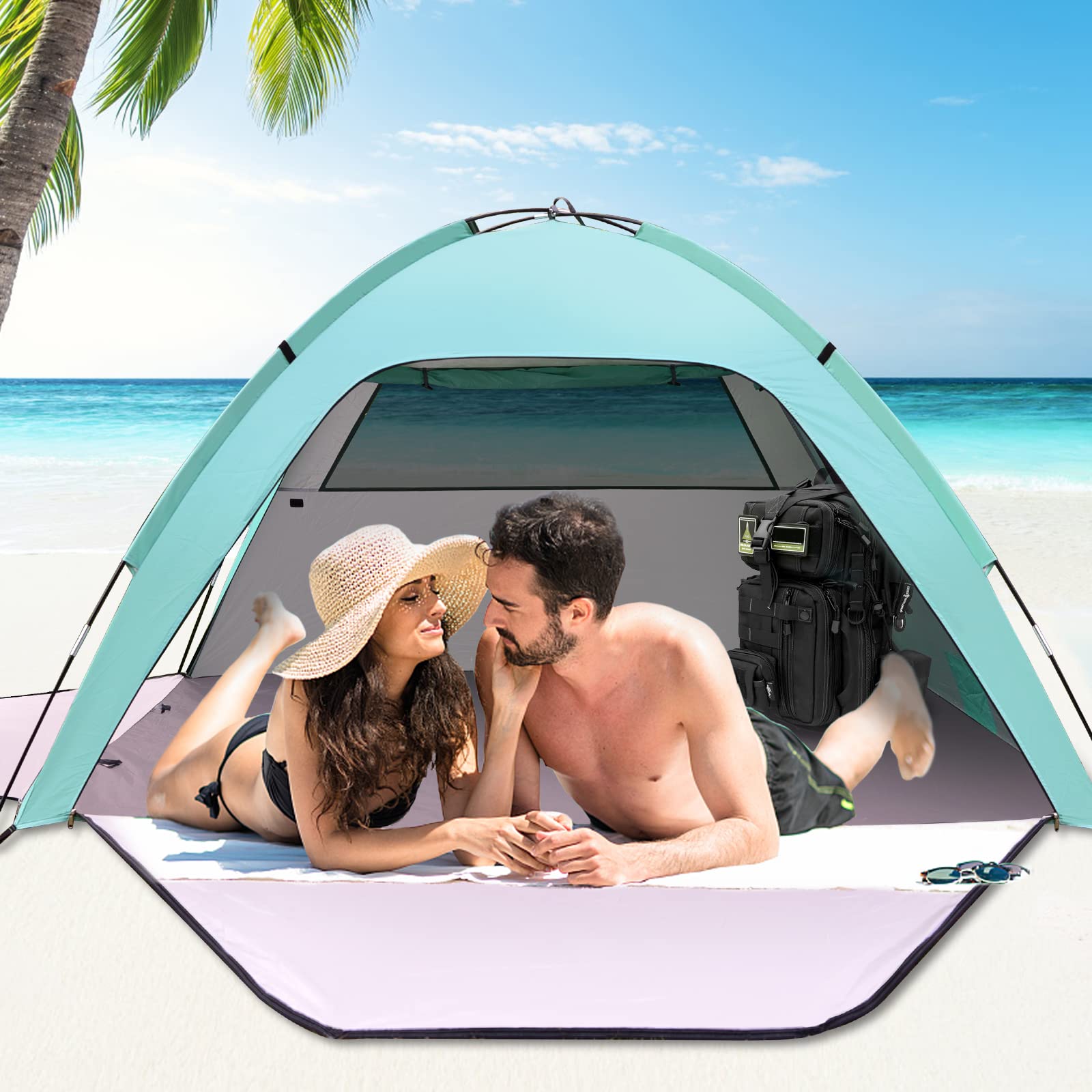 Grijze DEWUR Pop-up Campingtent voor 3-4 Personen