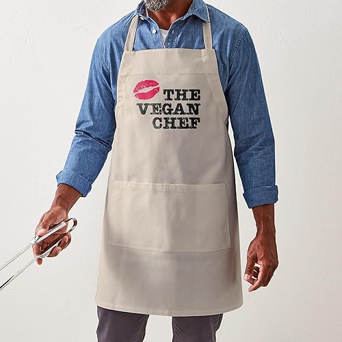 Miniatura 5 de CafePress Kiss The Vegan Chef - Delantal para asar, Caqui