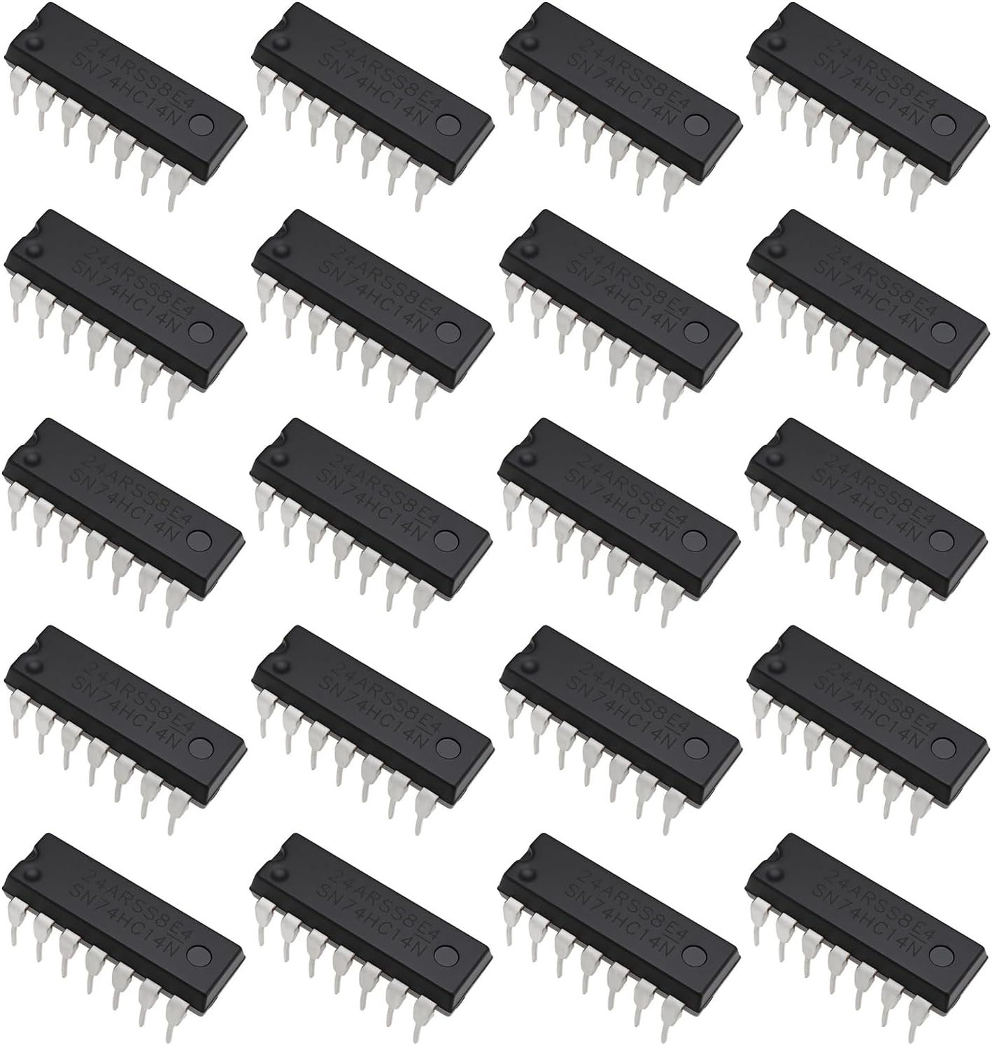 20Pcs SN74HC14N 6-Channel Schmitt Trigger Inverter IC Chip DIP14 for Breadboard