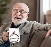 Vista 5 de Taza de café divertida, taza personalizada, taza Barry Wood, la imagen aparece al calentar, regalos de elefante blanco para adultos, usada