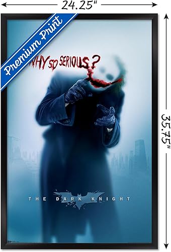 Miniatura 3 de Trends International DC Comics - Póster de pared de The Dark Knight - The Joker - Why So Serious, 22.375 x 34 pulgadas, versión enmarcada en negro