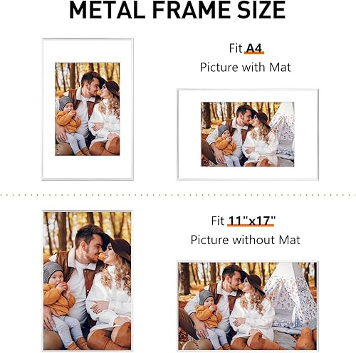 Vista 101 de Homso Marco de fotos de metal de 18 x 24 pulgadas, marco de fotos de aluminio de alta calidad de 18 x 24 pulgadas para pared, marco de fotos de Negro