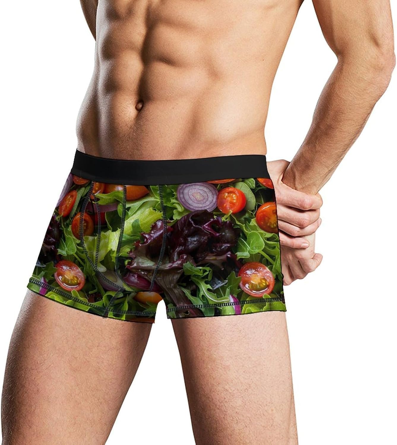 Vegetable Salad Novelty Men's Trunks Soft Breathable Underwear Patterned Stretch Briefs