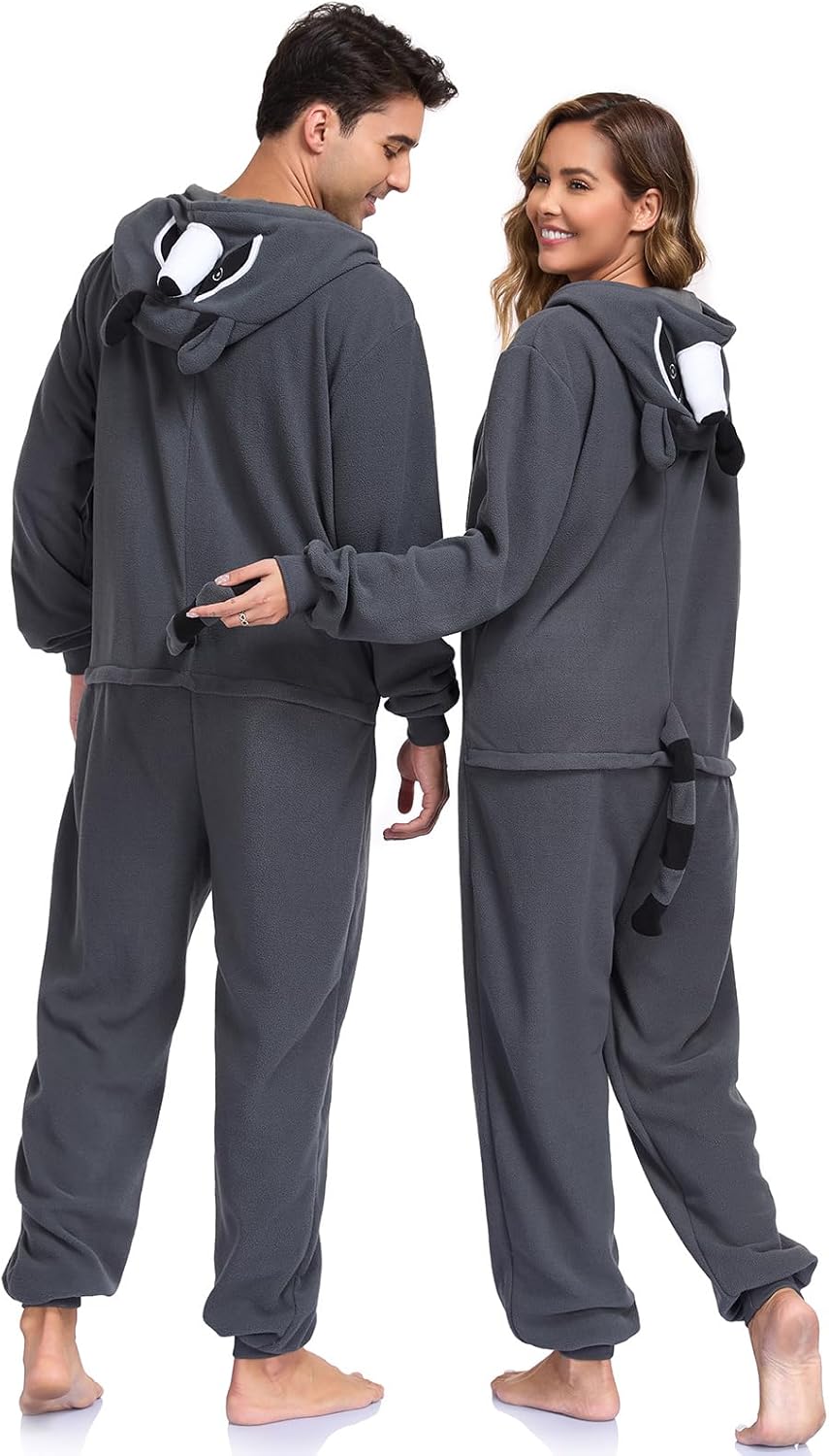 Adult Onesie Animal Fleece Pajamas Halloween Cosplay Costumes Sleepwear Party Wear - Image 4