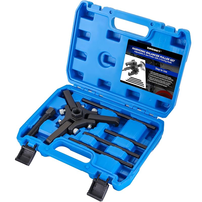 Kit Extrator de Polia do Virabrequim DASBET com 3 Garras Ajustáveis ZTU0613-1