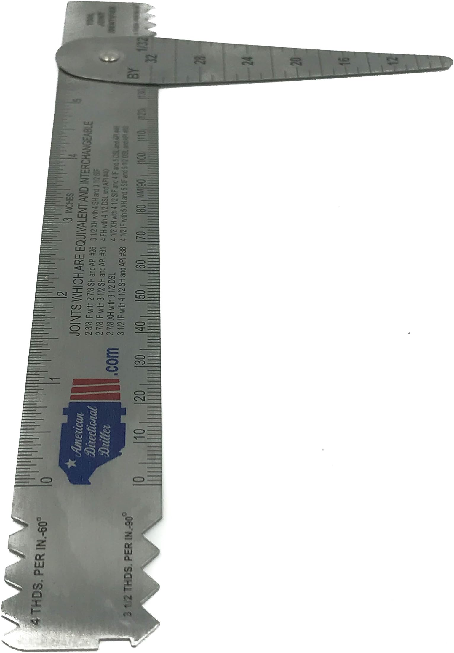 Drill Pipe Connection Thread Identification Ruler with Nozzle Gauge (1)