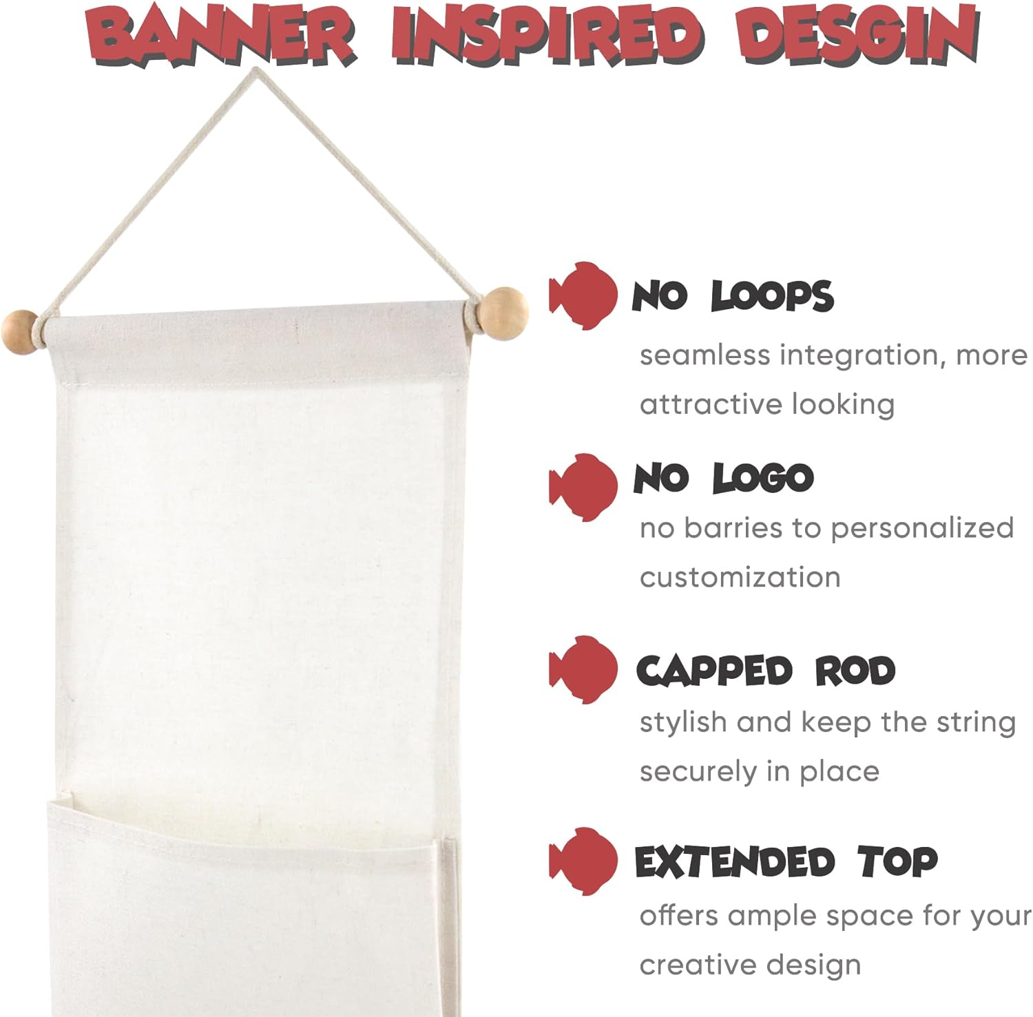 RUNROLE 8 Inch Narrow Fish Extender to Right Fit the Cabin Door - 1, 2, 3, 4, 5 Pocket, Blank White for Easy Customization, 2026 &2027 FE for Gift Exchanges and Pixie Dust - Image 3