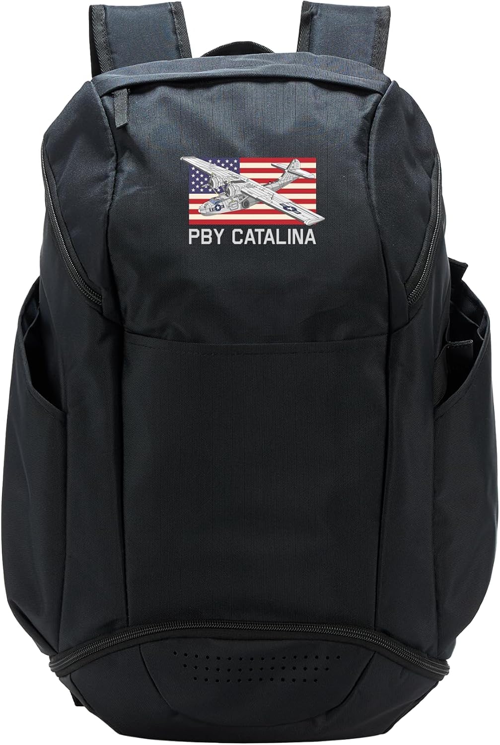 PBY Catalina American WW2 Flying Boat Diagram USA Flag Sport Backpack