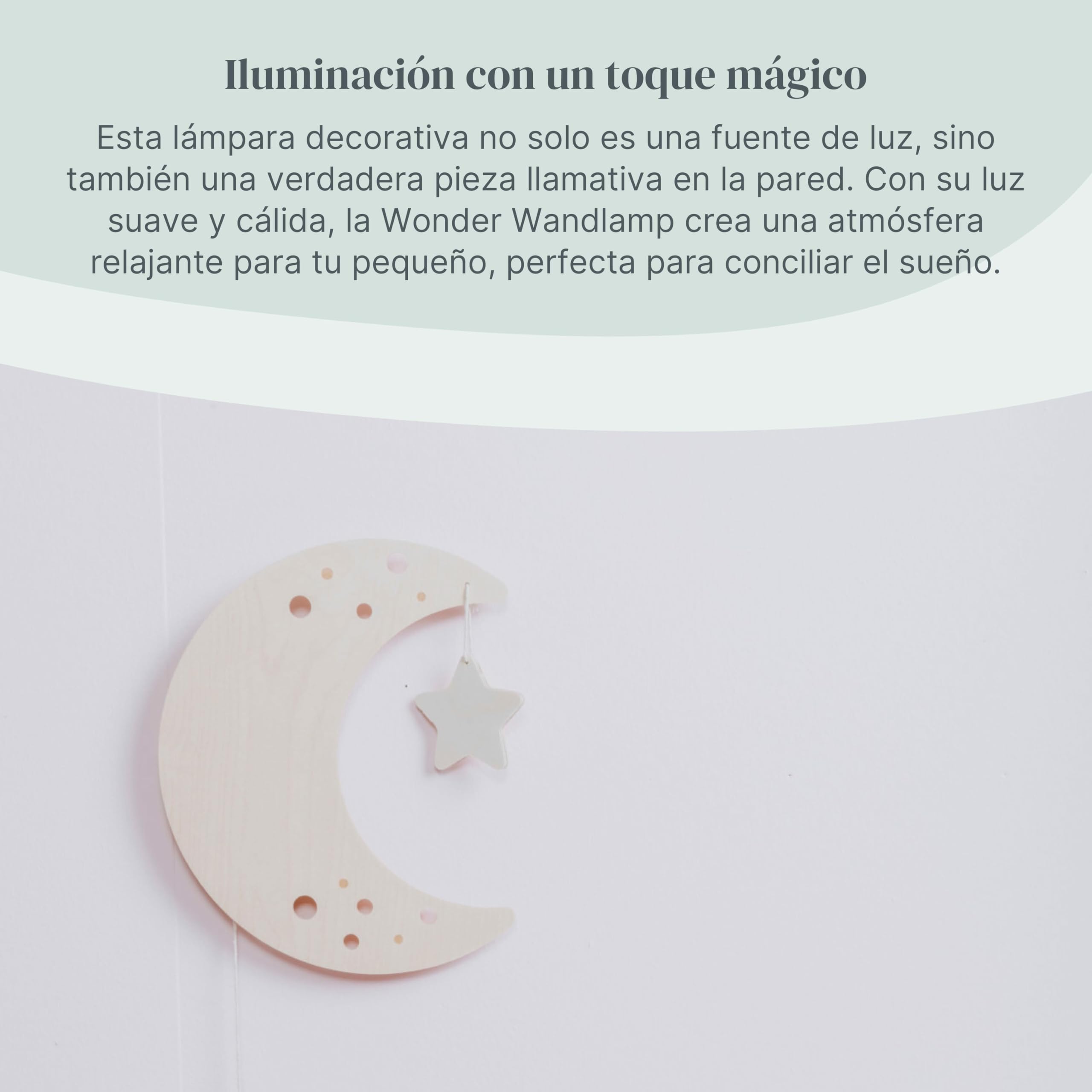 Baby's Only - Lámpara de pared luna Wonder - Marrón - 30x25 cm
